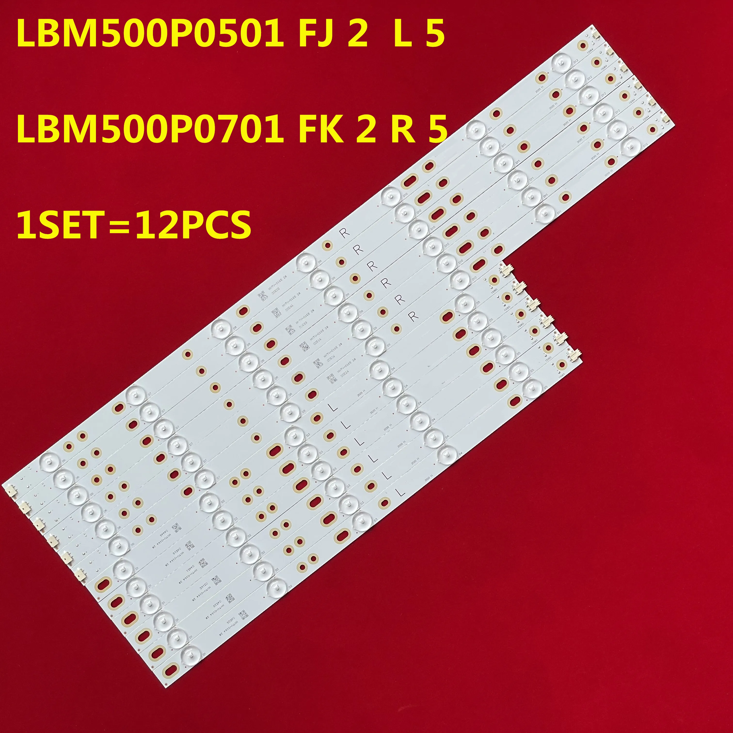 100% новый 12 шт/комплект светодиодный полоски для INSIGNIA 50 ТВ NS 50DR710NA17 T500QVN03.0 LBM500P0501 FJ 2