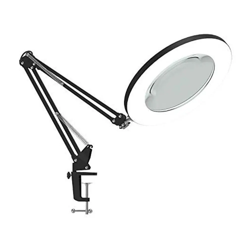 

USB Foldable Flexible Desk Large LED Magnifying Glass 3 Colors Illuminated Magnifier Lamp Loupe Reading/Rework/Soldering