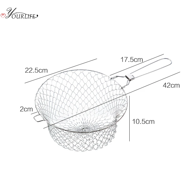 Складной сетчатый фильтр OYOURLIFE для кухни жареной еды корзины кухонные гаджеты |