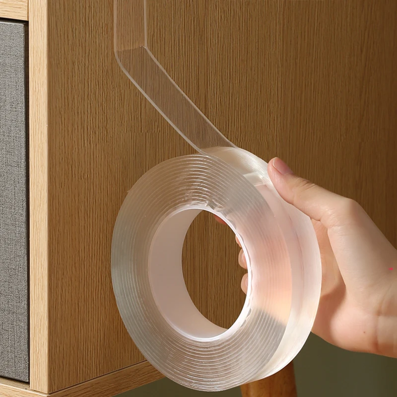1/3/5 м нано лента без следов Двусторонняя прозрачная многоразовая