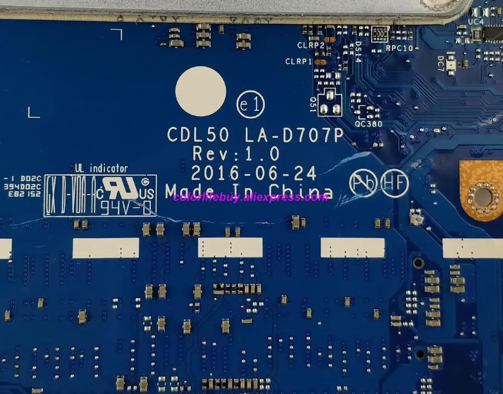 

Genuine 903787-001 903787-601 w i7-7500U CPU R7M1-70/2GB CDL50 LA-D707P Laptop Motherboard for HP Notebook 15-ay124TX 15-AY PC