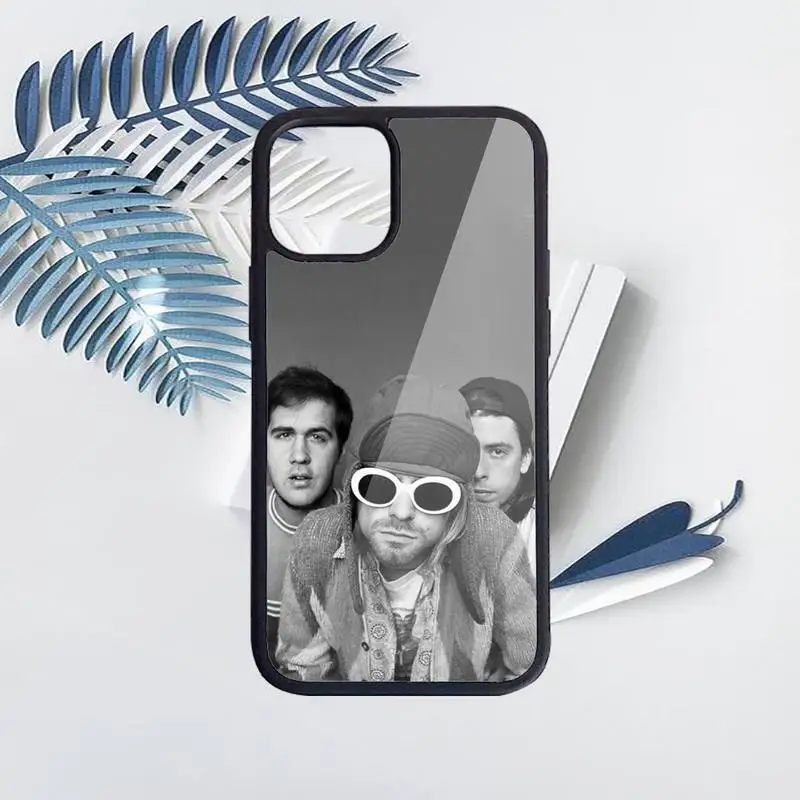 

Nirvana Kurt Cobain Phone Case PC for iPhone 11 12 pro XS MAX 8 7 6 6S Plus X 5S SE 2020 XR Luxury brand shell funda