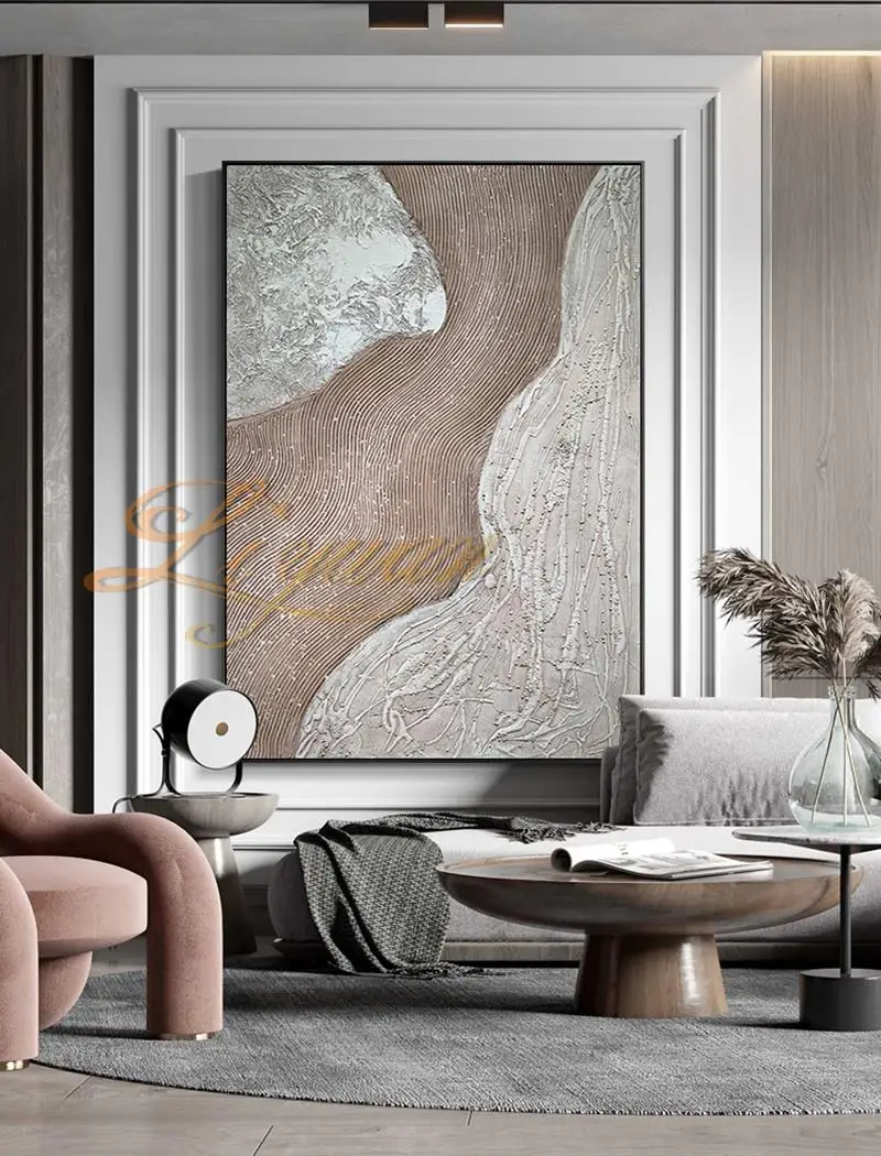 

Hand Drawn Textured Abstract Oil Painting Wall Canvas Art Acrylic Paintings Home Wall Decoration Pieces Artwork For Bedroom