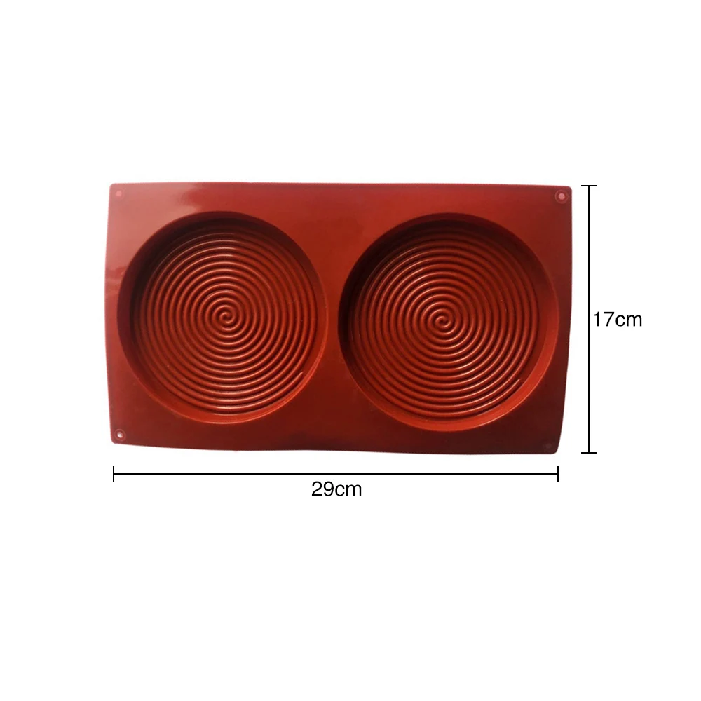 

Spiral Shape Silicone Mold 2-ring Mousse Cake Mould Circles-shaped Chocolate Dessert Pastry Bakeware Pan Cake Decorating Tool