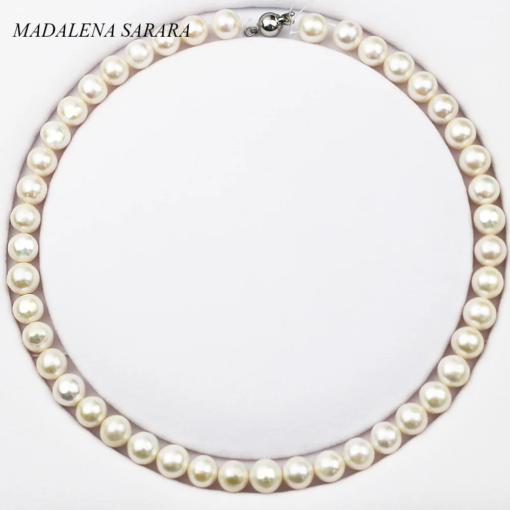 Круглая пресноводная жемчужина для браслетов и ожерелий диаметром 4-12 мм 40-41 см |