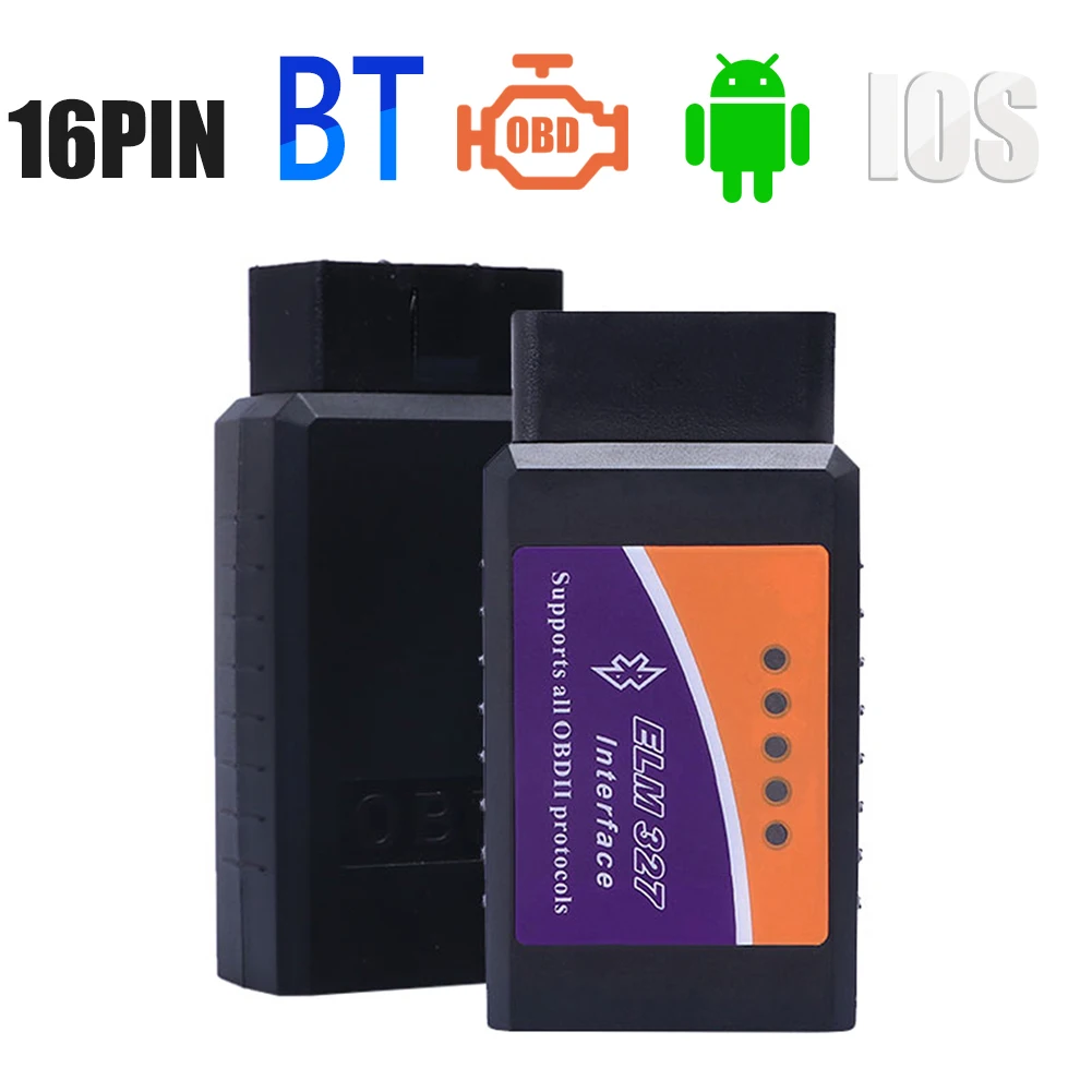 

Автомобильный сканер ELM327 V2.1 OBD II 2, считыватель кодов OBD2 беспроводной автоматический диагностический инструмент для сканирования для Windows и ...