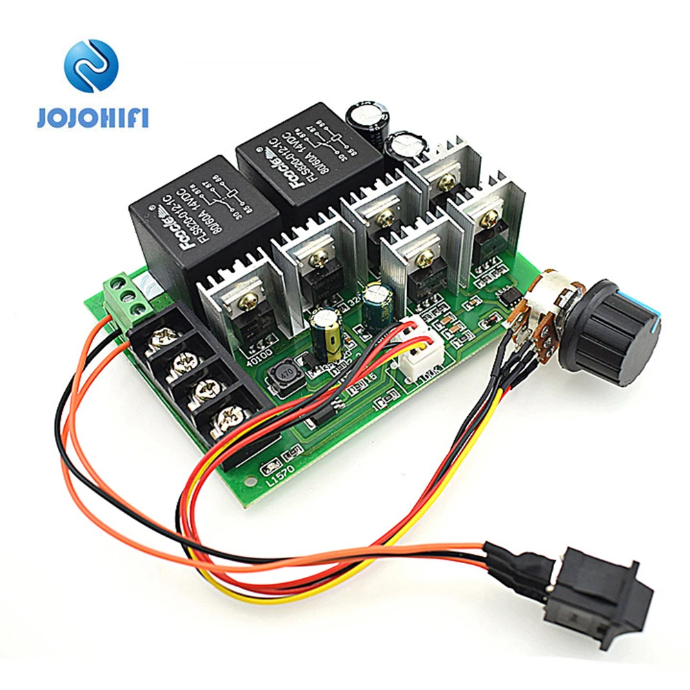 

DC10V-50V DC12V 24V 36V 40A High Power DC Motor Speed Controller Brush Motor Forward and Reverse Controller