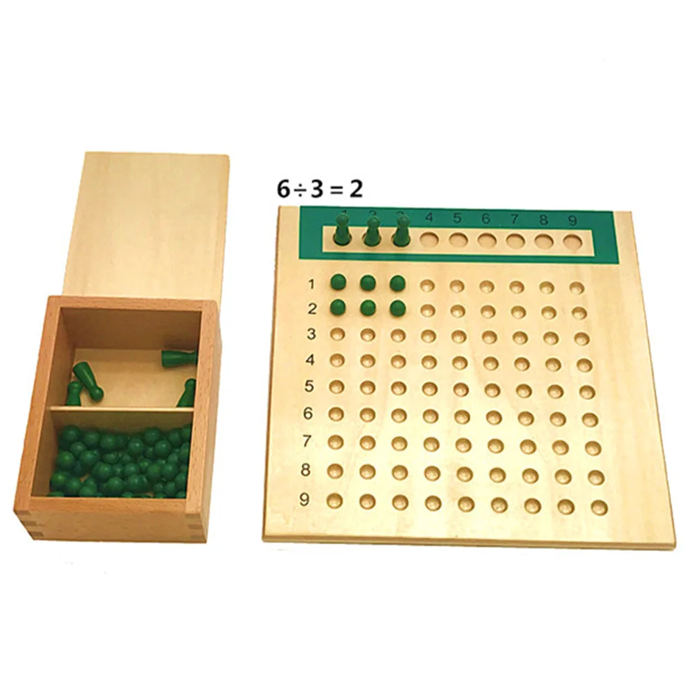 

Home School Wooden Teaching Aids Kindergarten Multiplication Division Educational Toy Durable Montessori Math Practical Students