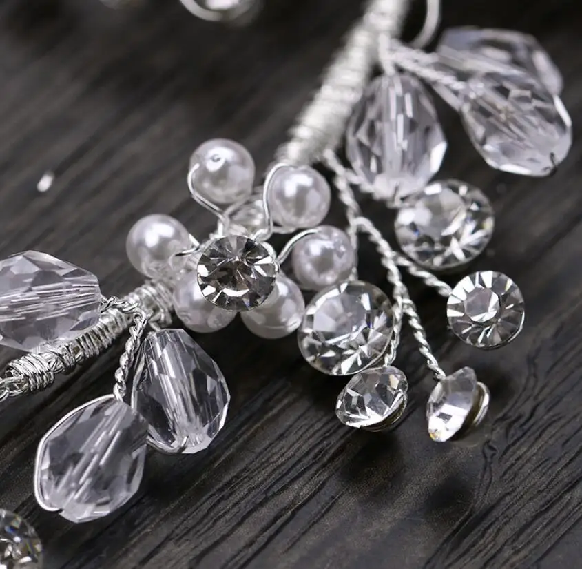 2019 элегантные белые свадебные женские головные уборы гребень с жемчугом