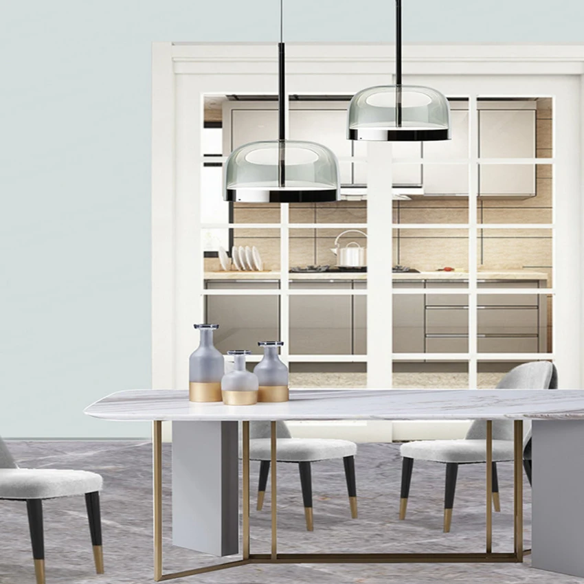 Светодиодный стеклянный подвесной светильник в скандинавском стиле современная