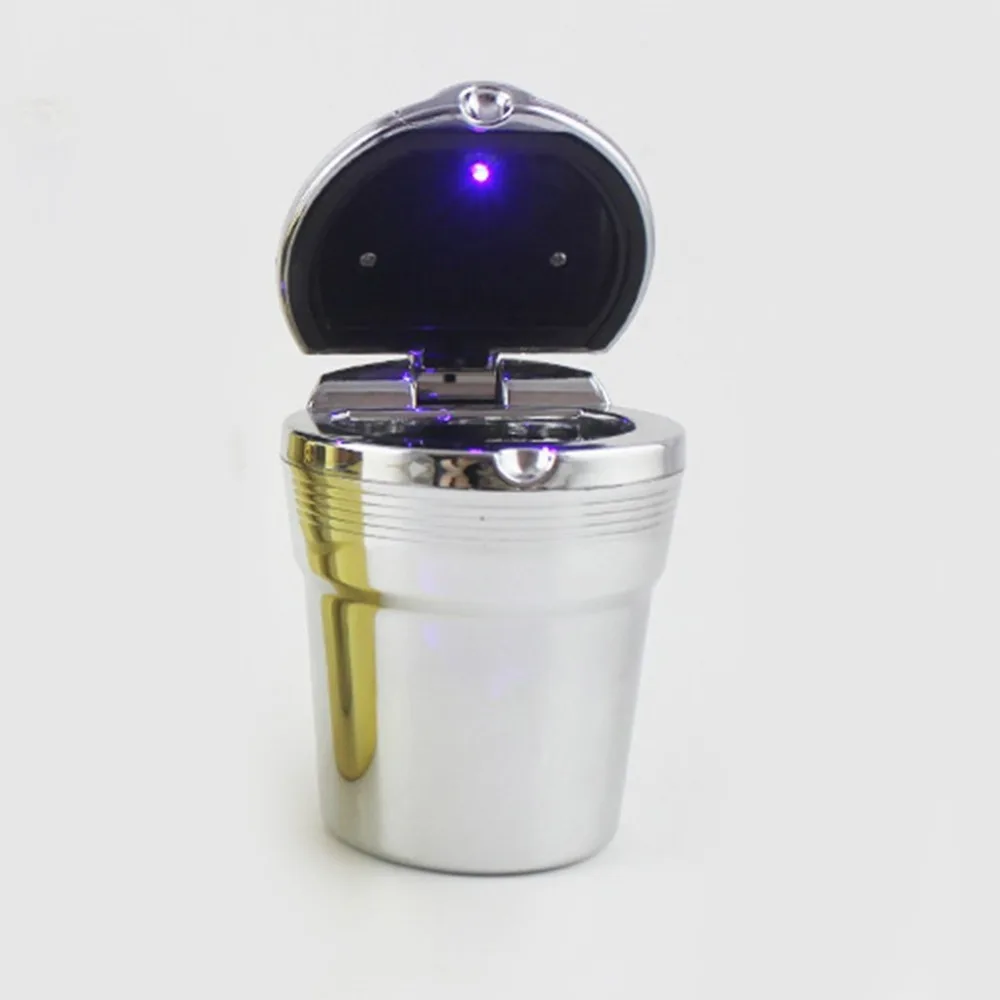 Портативный автомобильный держатель пепельницы для путешествий с синим