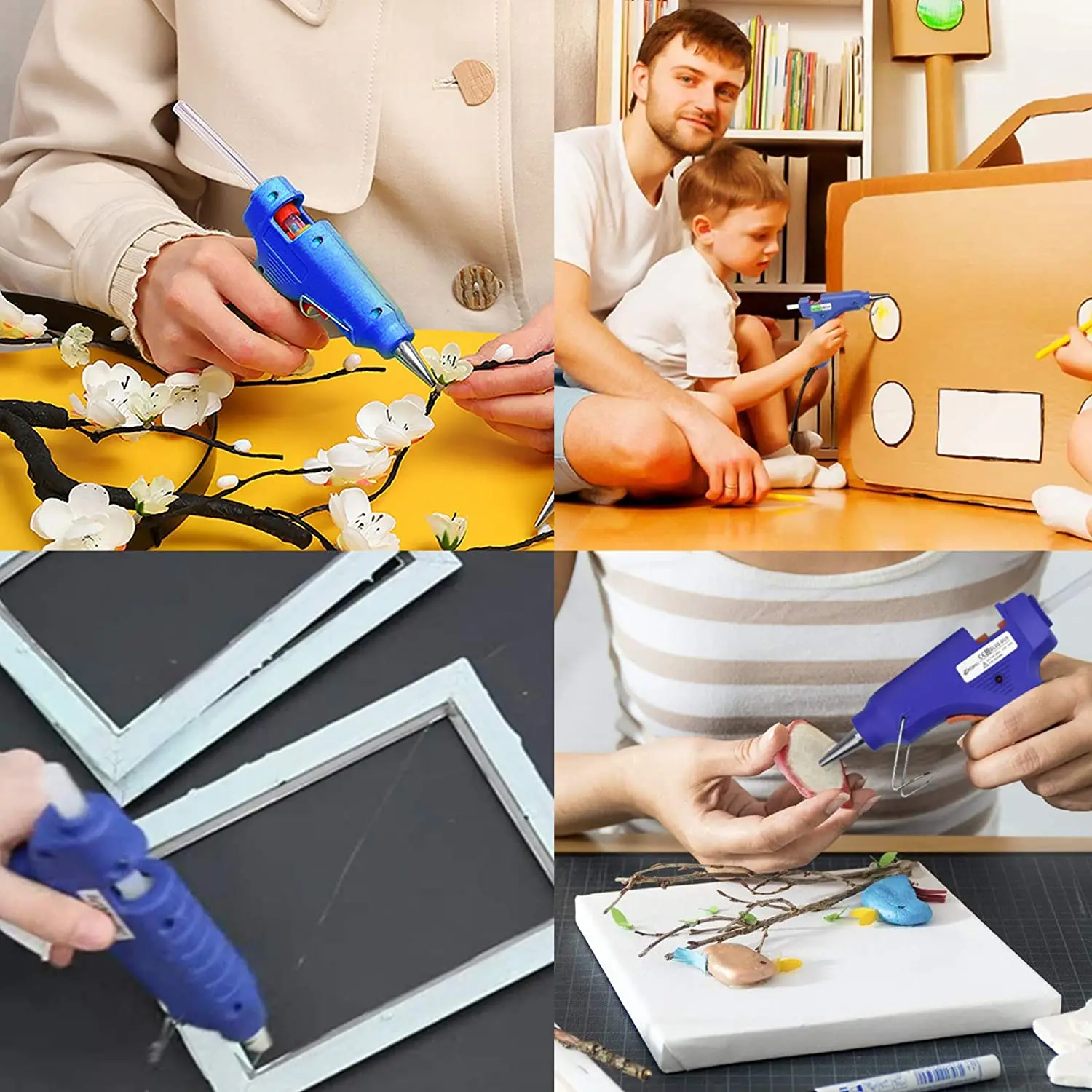 

20w Hot Glue Gun Set With Glitter Stick Glue Gun 7*100mm Hot Melt Adhesive Sticks Rod For Gun Glue Craft Repair DIY