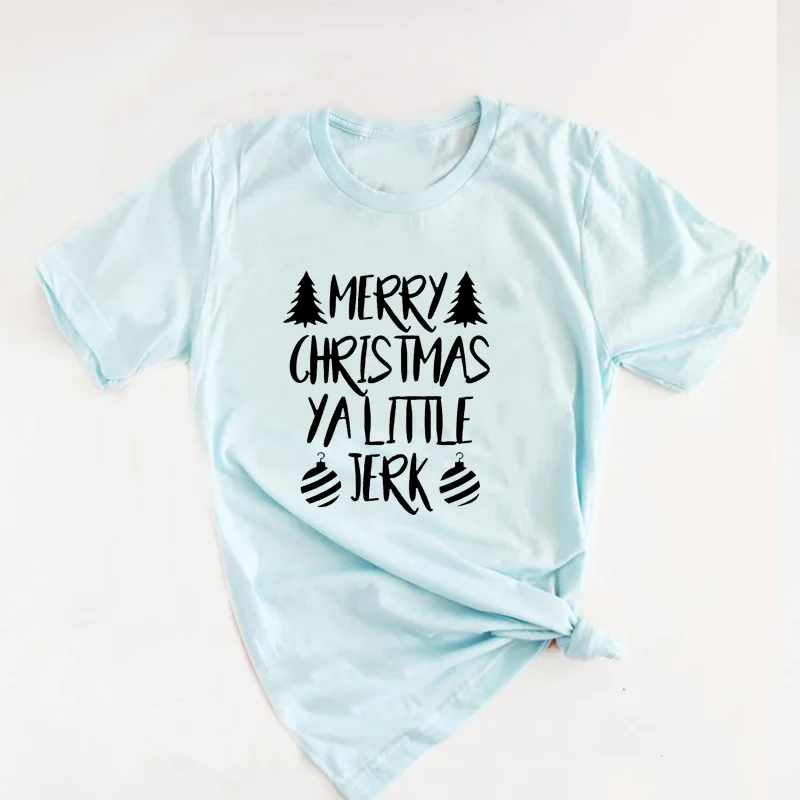 Веселая Рождественская футболка с изображением маленького Рыжика забавные