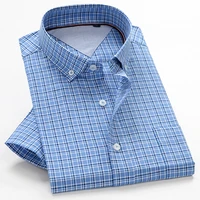 6xl 7xl 8xl 9xl 10xl mens casual plaid short sleeved shirt 2020 summer brand clothing high quality comfortable cotton shirt