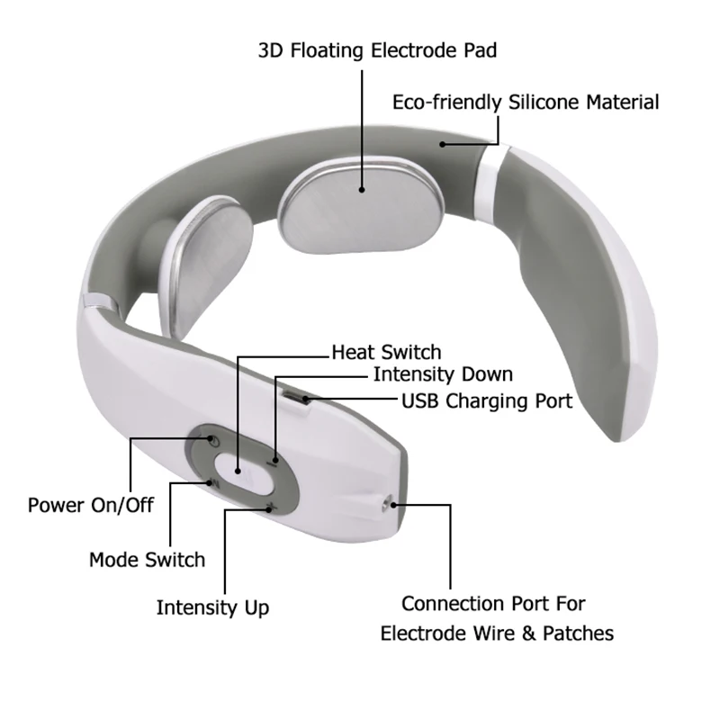 Электрический импульсный массажер для спины и шеи шейный тренировочный воротник