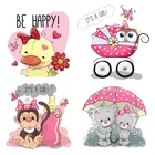 Наклейки сделай сам, нашивки с милым котом, утюжок для одежды, моющийся, термотрансферный принт, Простое домашнее украшение для футболки