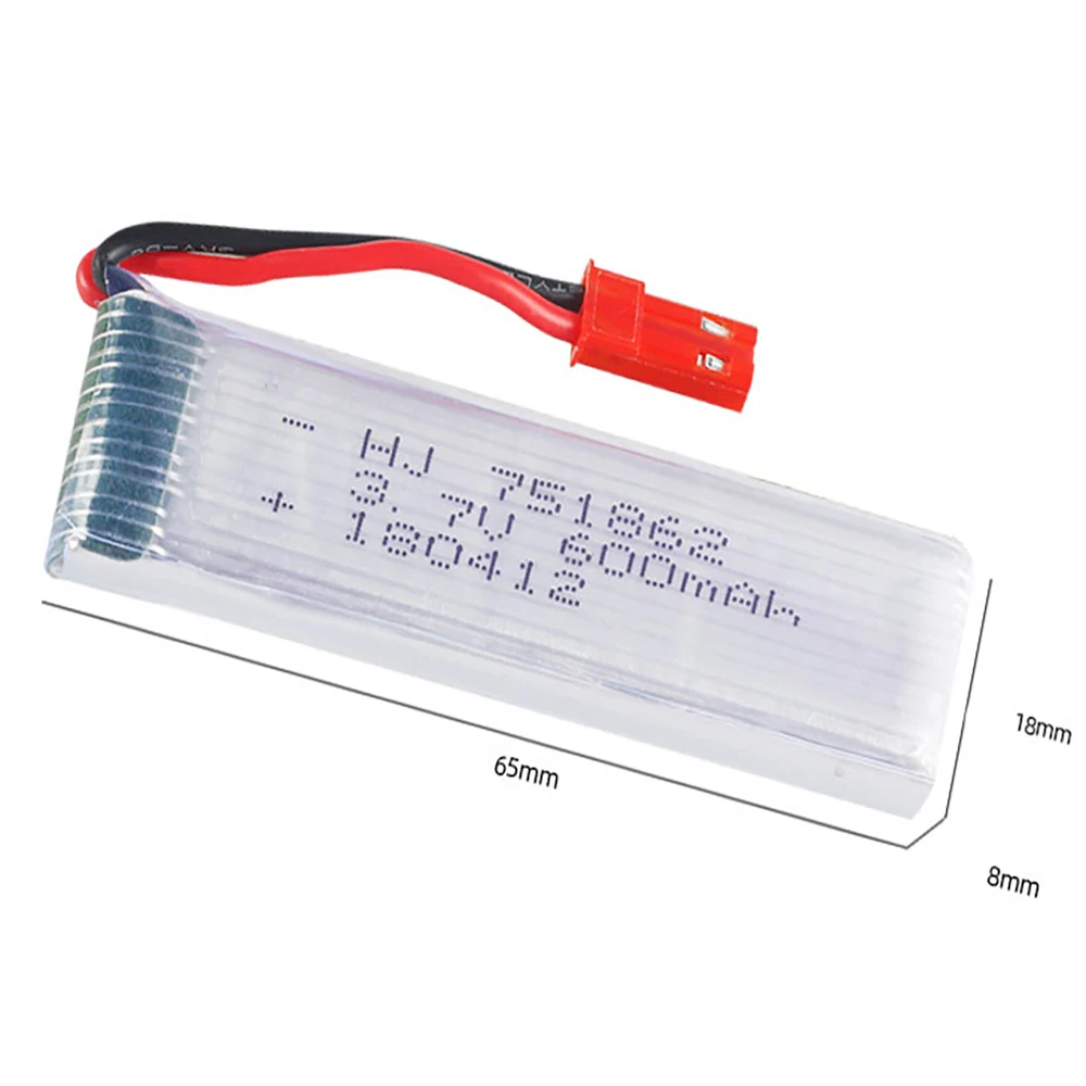 3.7V 600mAH Rechargeable Lipo Battery Is Suitable For Syma S032G Udi U818A WLtoys V959 V929 Helicopter Lipo Battery 2pcs To 5pcs images - 6