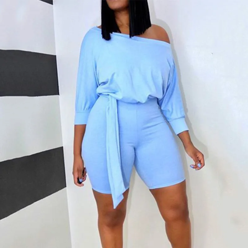 

Комбинезон женский однотонный на одно плечо, с рукавом 2022