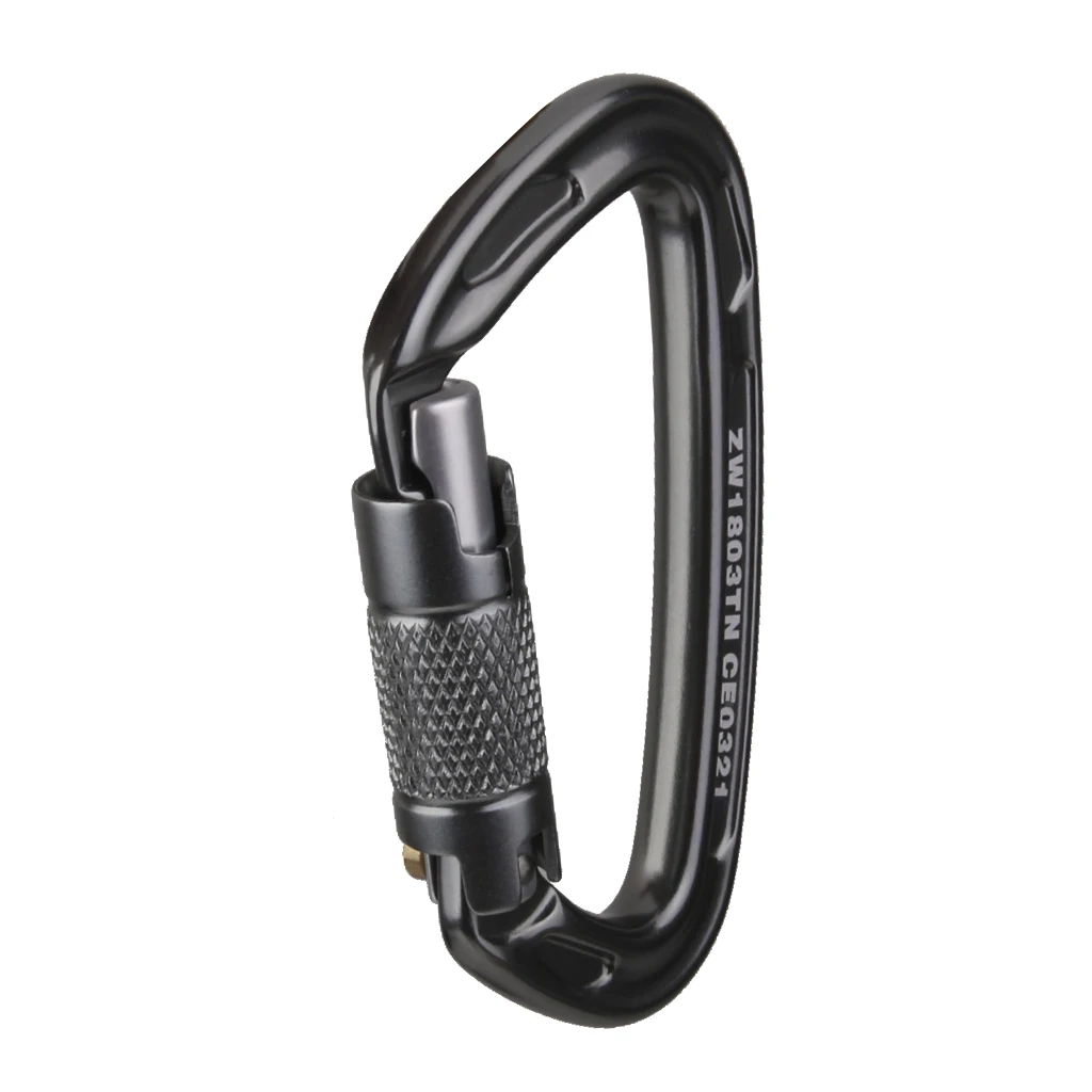 

Aluminum High Strength Carabiner D-Shape Buckle Snap Outdoor Rappel Clip