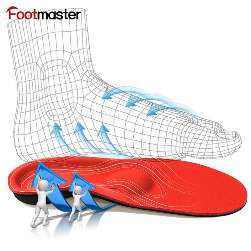 FootMaster Orthopedic Insoles Relief Plantar Fasciitis Feet Insoles High Arch Foot Support Shoe Pad Man/Woman General Insoles