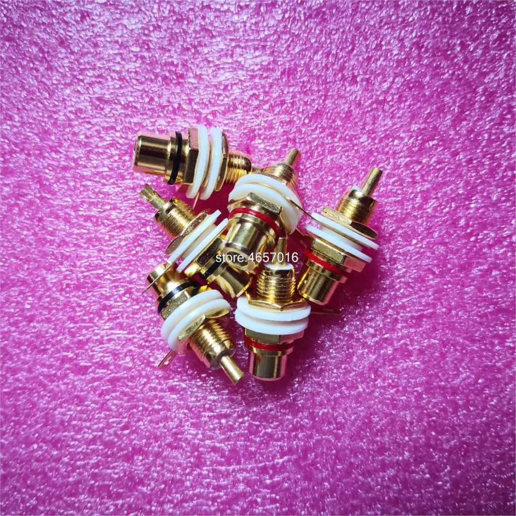 

Гнездовой разъем RCA, позолоченный штекер, 10 шт.