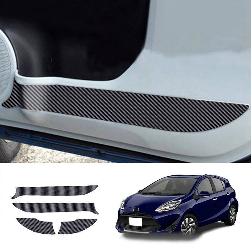

4Pcs Car Door Anti-Kick Pads Car Door Anti-Scratch Pads Door Anti-Kick Protective Cover for Toyota AQUA 2011-2021