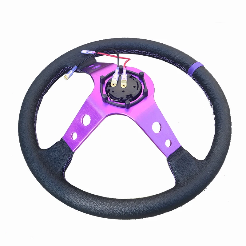 Автомобильный спорт гоночное рулевое колесо ГЛУБОКАЯ ТАРЕЛКА 90 мм Универсальный