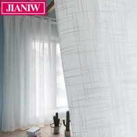jianiw white tulle curtains for bedroom window sheer curtains for living room kitchen modern voile curtain blinds drapes