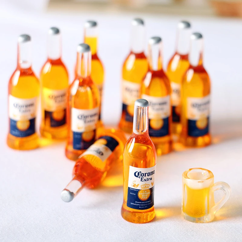 

10Pc Dollhouse Miniature Resin Bottle Simulation Wine Bottle Model Shooting prop