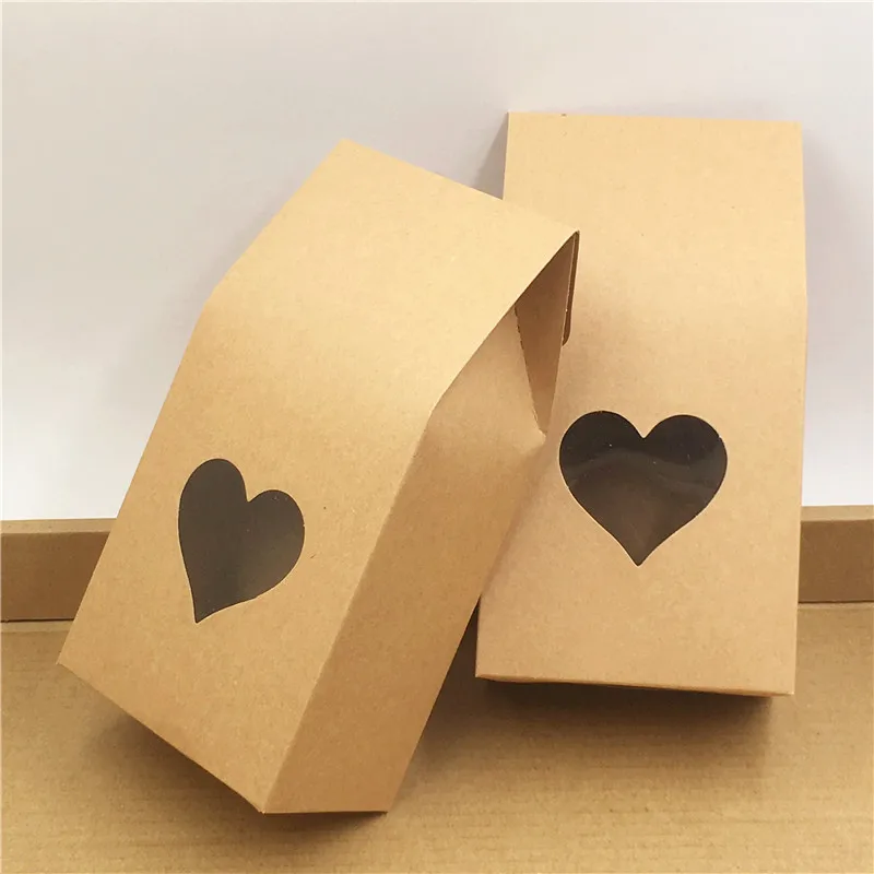 20 шт крафт подарочная коробка с окном свадебная вечеринка крафт-бумажная торт