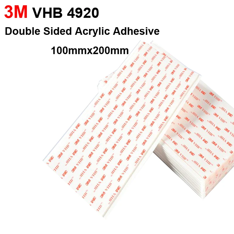 

5pcs VHB 4920 Double Sided Adhesive Acrylic Foam Tape Mounting Tape 0.4mm thick White 200mmx100mm 10cmx20cm