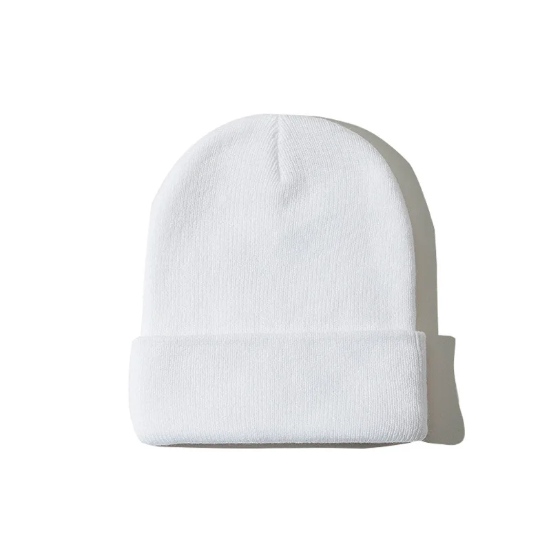 

Autumn Winter Candy Color Knitted Cap Adult Beanie Wool Blends Soft Warm Knitted Cap Men Women SkullCap Hats Gorro Ski Beanies