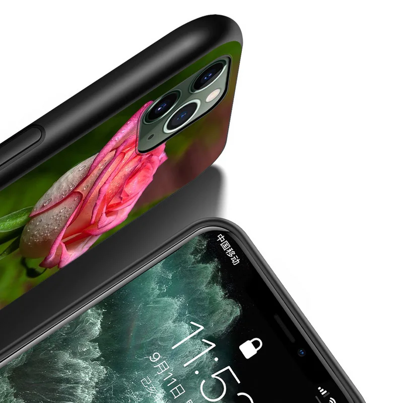 

Beautiful Red Rose Love For Apple iPhone 12 11 XS Pro Max Mini XR X 8 7 6 6S Plus 5 SE 2020 Black Cover Phone Case