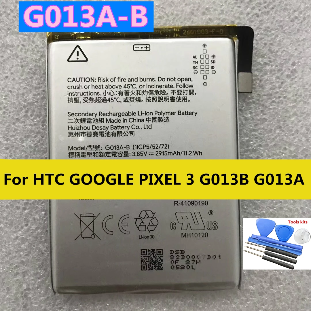 

Оригинальный аккумулятор 2915 мАч G013A-B для сотового телефона HTC GOOGLE PIXEL 3 G013B G013A