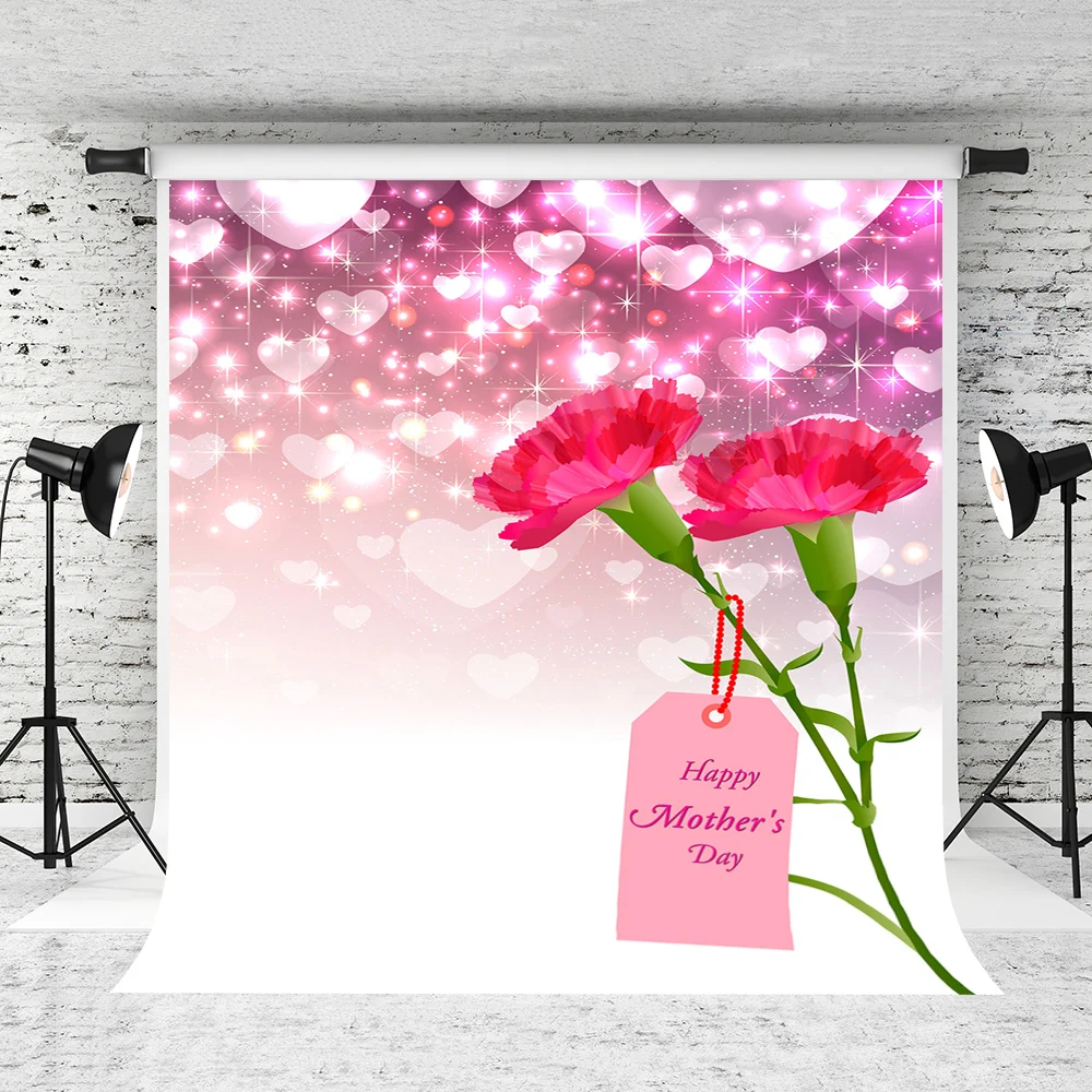 VinylBDS фон для фотосъемки на день матери цветок романтический Мерцающая маленькая
