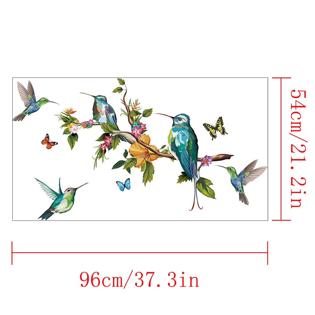 

Home Wall Stickers Kids Leaves Mural Nursery Waterproof Art Bird Blossom