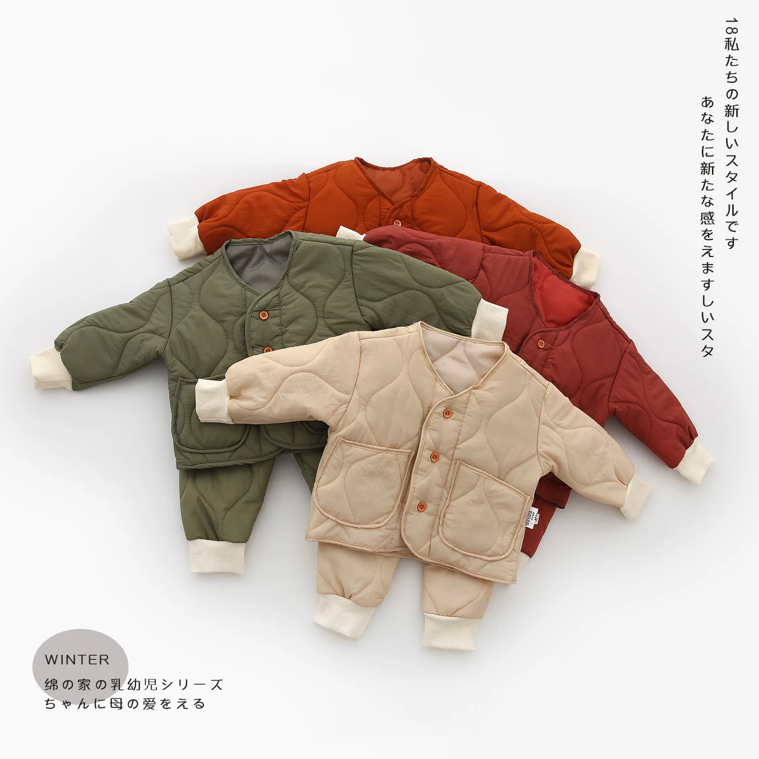 Комплект одежды для новорожденных мальчиков и девочек на осень зиму теплая