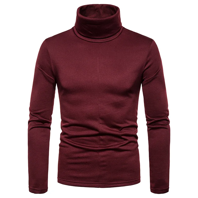 

2022 Spring and Autumn Men's Plus-size Turtleneck Long Sleeve T-shirt