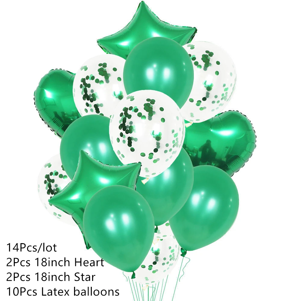 

14Pcs/set Confetti Balloons Happy Birthday Latex Ballon Set Kids Baby Shower Wedding Party Decoration Air Balloon