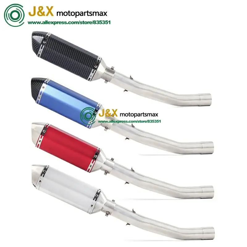 Мотоцикл Полный выхлопной системы Escape modifid адаптер ссылка Средний изгиб трубы