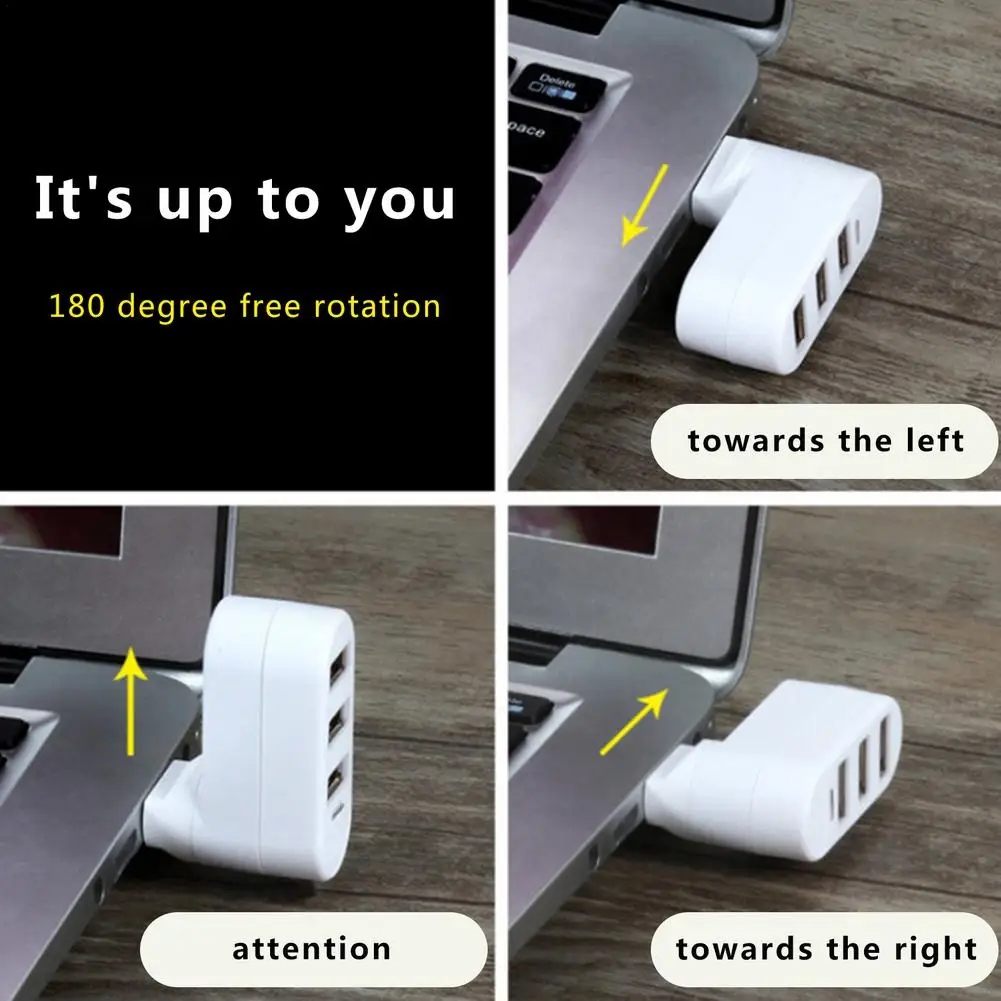 

USB 2.0 Extension Hub Mini Portable 3-port Splitter USB Devices Accessories High-speed Data Transmission Digital Cable