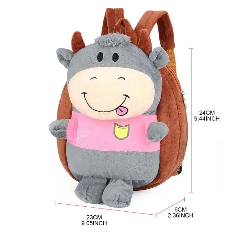 

Bag Girl Cartoon Kindergarten Schoolbag Travel Backpack for Toddler Kids Plush Snacks Bag