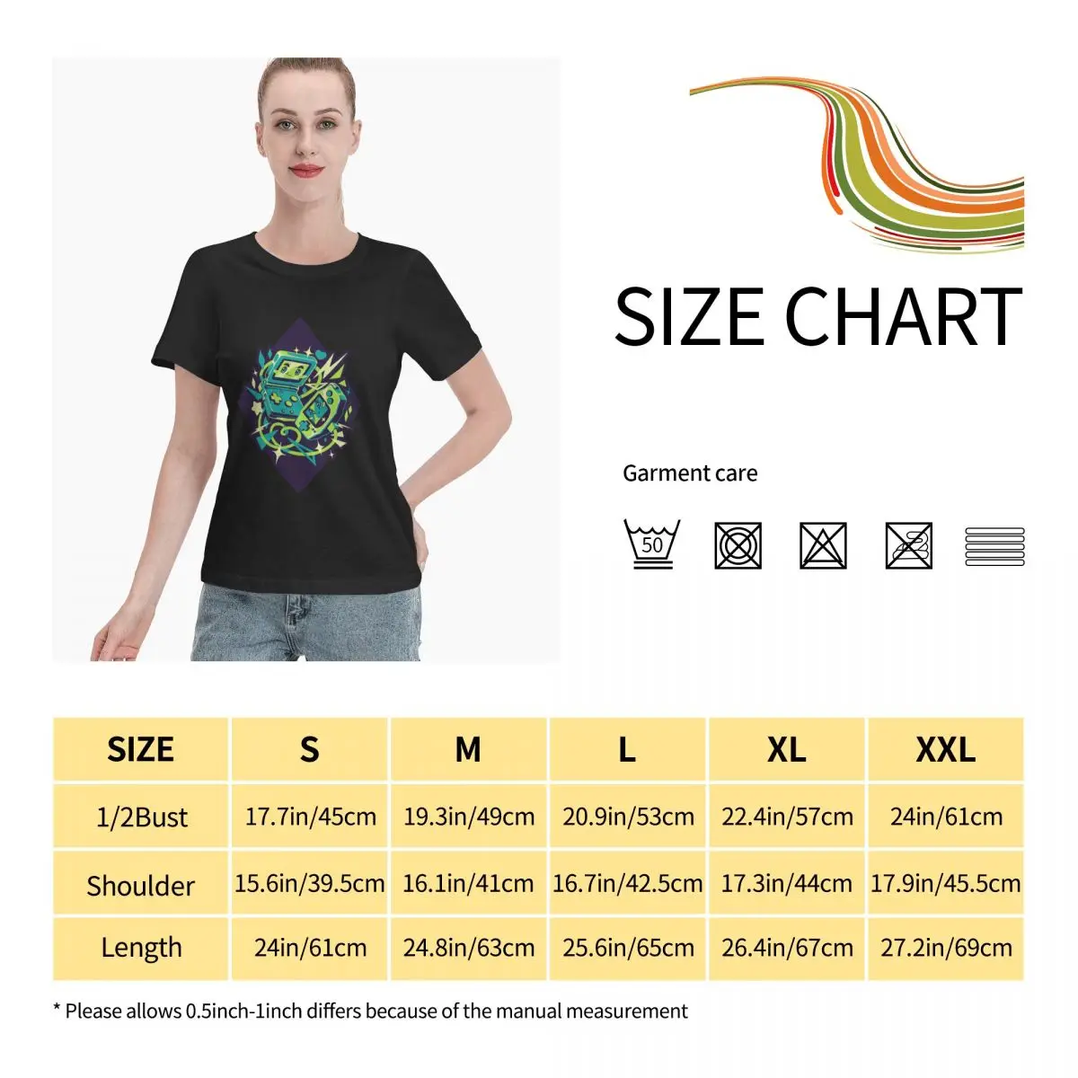 

Anime Advanced FriendsWomens Short Sleeve T-Shirt Aesthetic Clothes Comfortable Summer Tee 100% Cotton