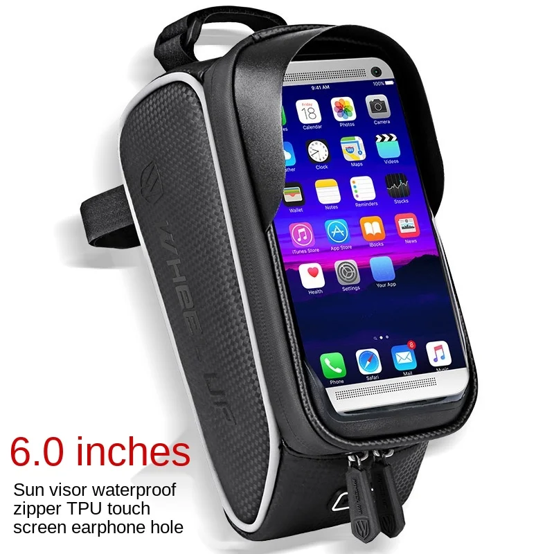 

Waterproof Touch Screen Bicycle Bag Mountain Bike Front Beam Bag Riding bicycle accessories bike phone holder frame bag