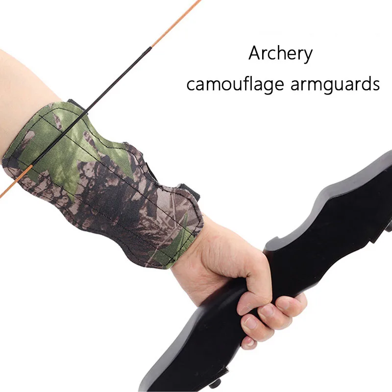 

Archery Camouflage Canvas Thickened Arm Guards Bow Arrow Hunting Shooting Training Accessories Protector Non-Slip Wear-Resistant