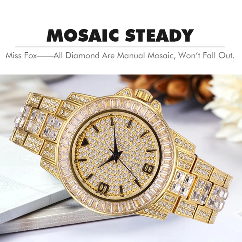 

Top Brand Luxury MISSFOX Watch Women Elegant Watches Top Rhinestone Romantic Women's Watches Ladies Fashion Silver Watch Clock