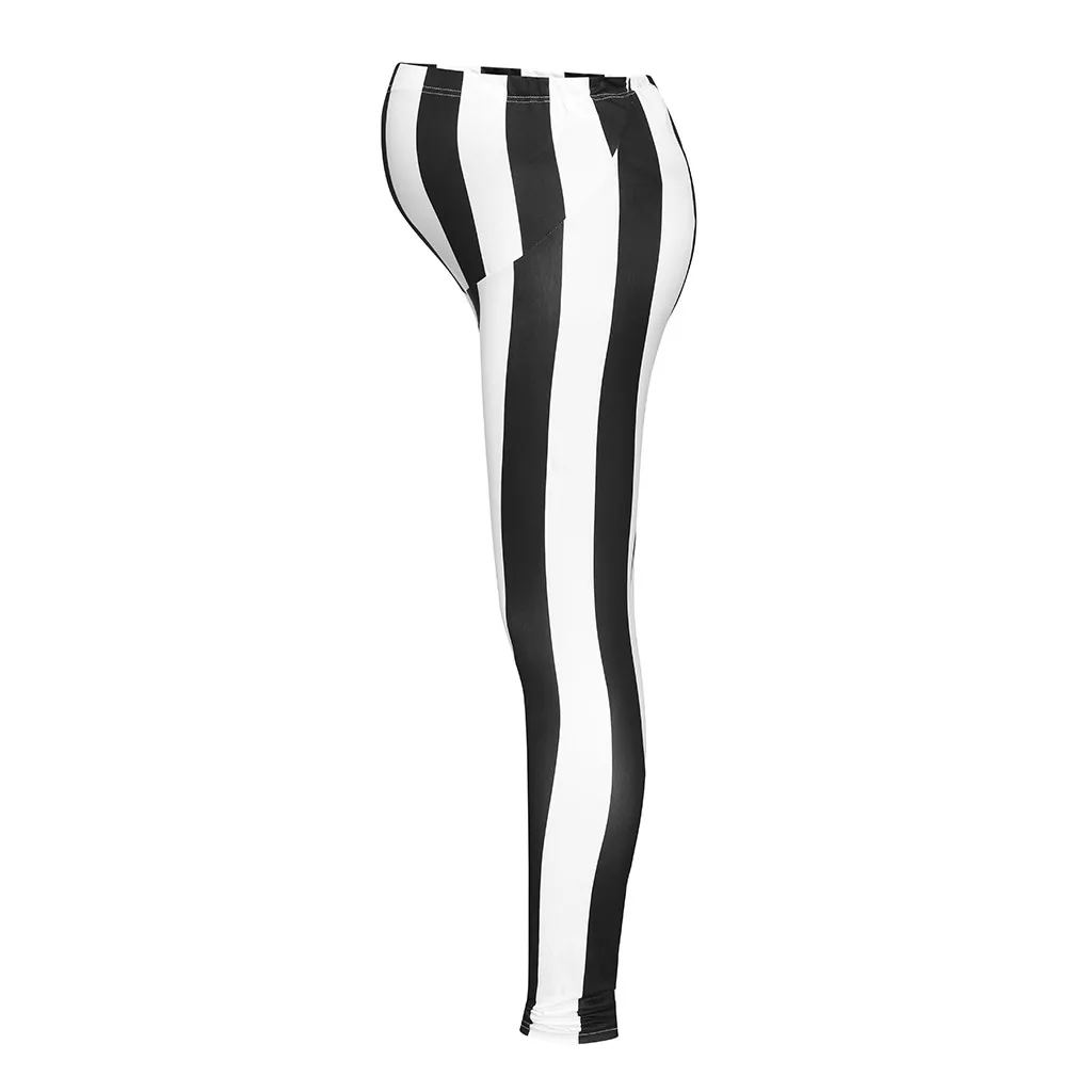 

2019 New Style Fashion Women's Maternity Leggings Seamless Stripe Floral Stretch Pregnancy Trousers