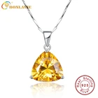 Ожерелье из серебра 925 пробы, цепочка, геометрические искусственные подвески, ювелирные изделия, 9,35 карат, ожерелье с кулоном из цитрина, качество AAA