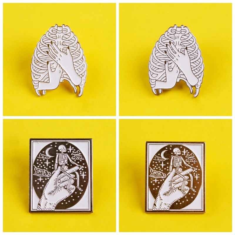 Punk Skull Badges for Clothes Lapel Pin Devil Backpack Enamel Pins Badge Brooch Accessories Jewelry Gifts DIY | Дом и сад
