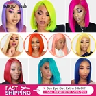 Парики розовые на шнуровке спереди, бразильские прямые парики 13x6x1 на шнуровке, Короткие парики на шнуровке, 613 светлые человеческие волосы, парики плотностью 150% с эффектом омбре